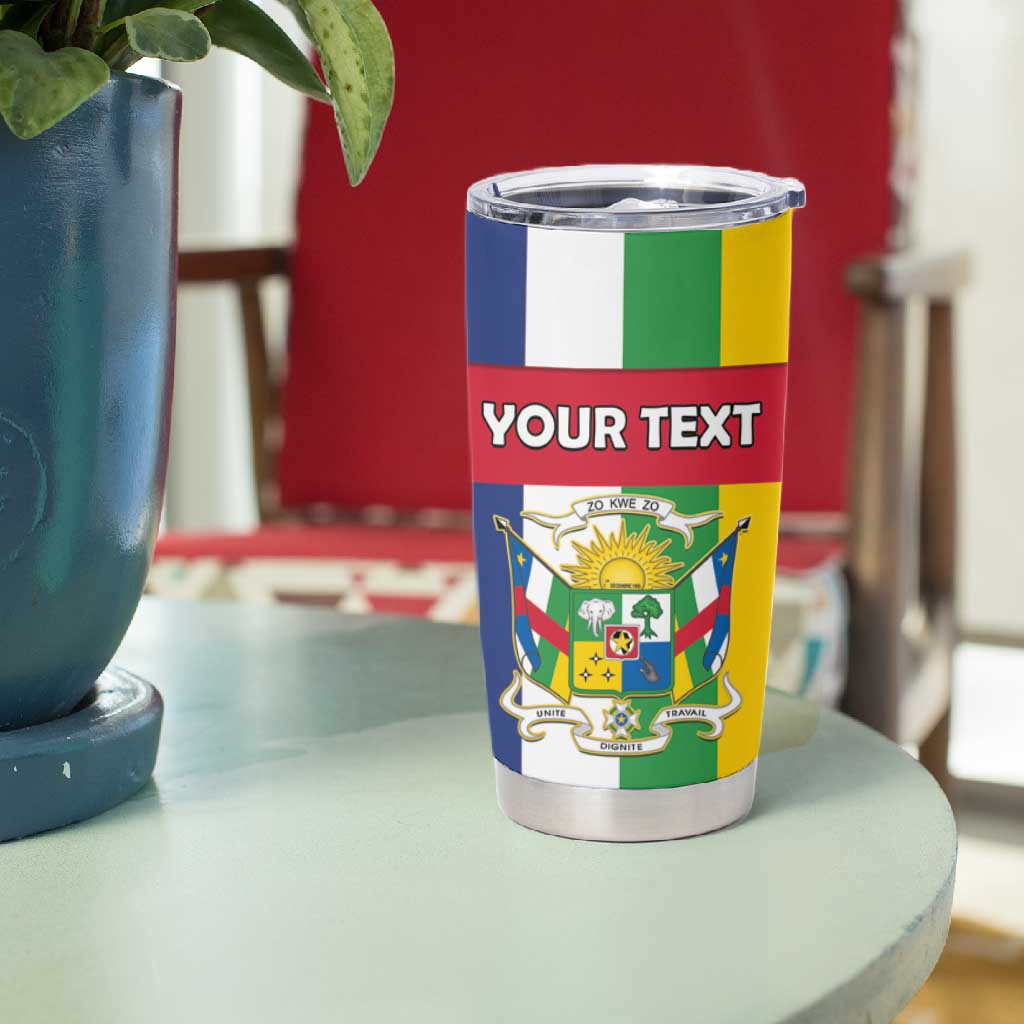Personalized CAR Republic Day Tumbler Cup Zo Kwe Zo - African Pride