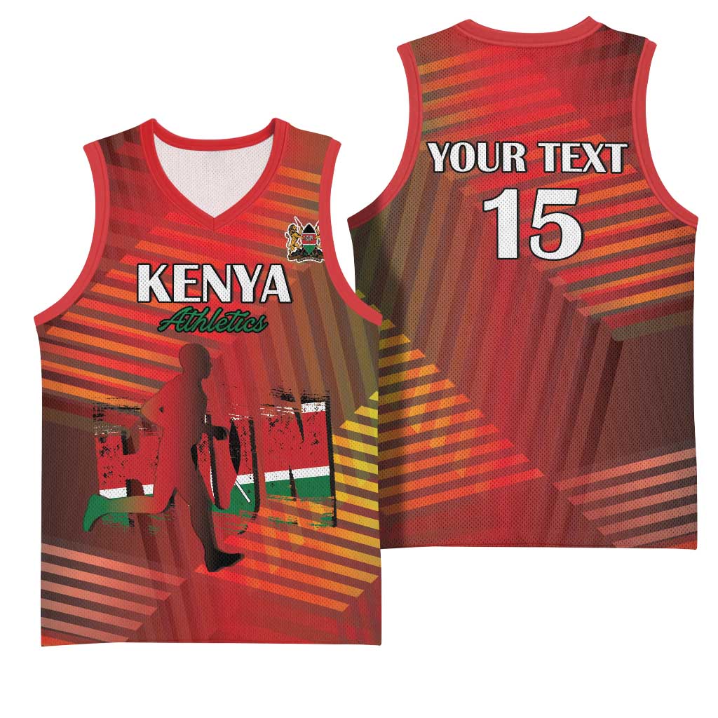 Kenya Athletics Basketball Jersey Go Champions Go LT15