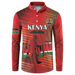 Custom Kenya Athletics Button Sweatshirt Run Faster