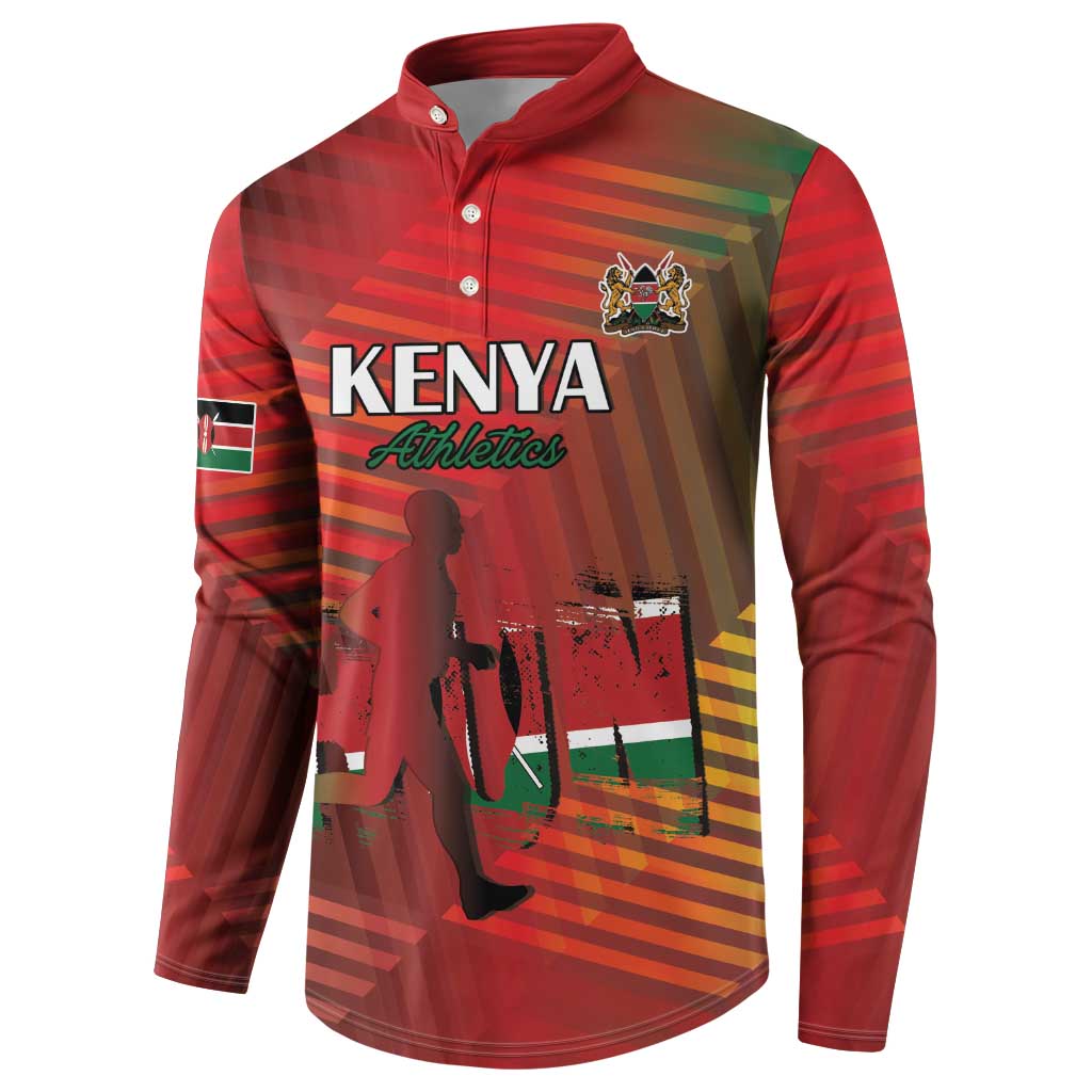 Custom Kenya Athletics Button Sweatshirt Run Faster