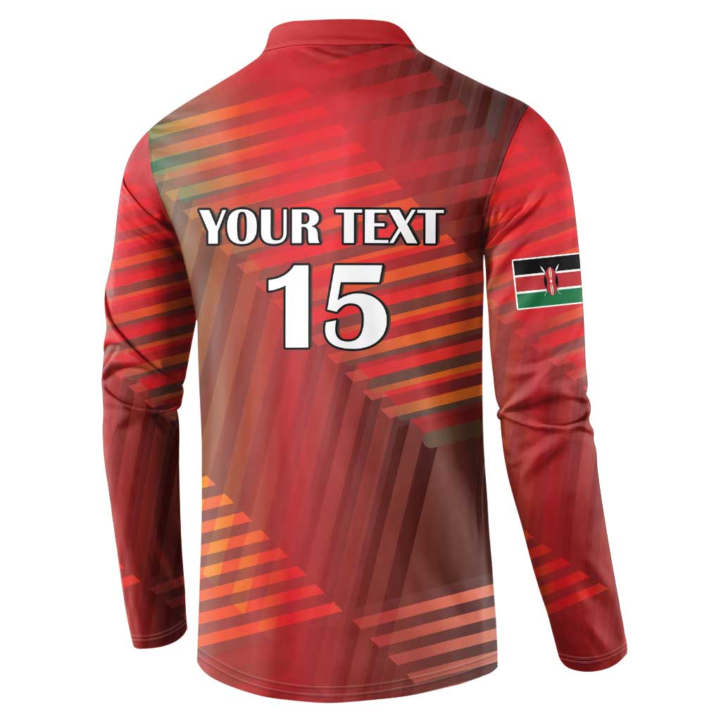Custom Kenya Athletics Button Sweatshirt Run Faster