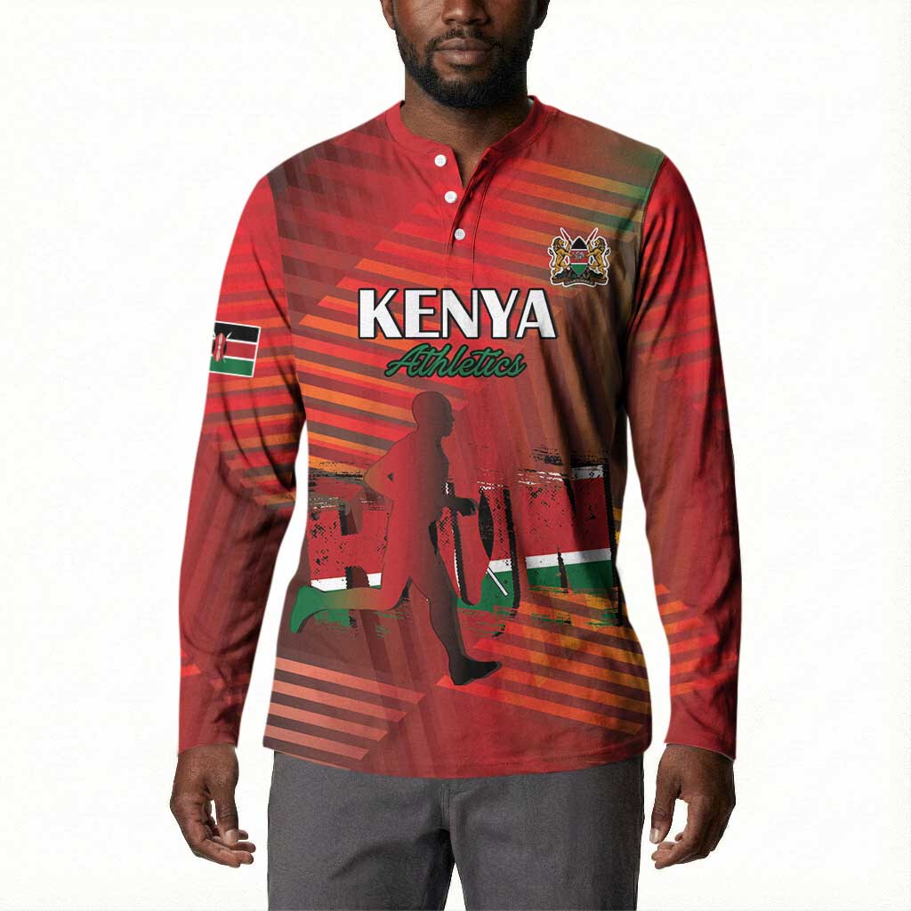 Custom Kenya Athletics Button Sweatshirt Run Faster