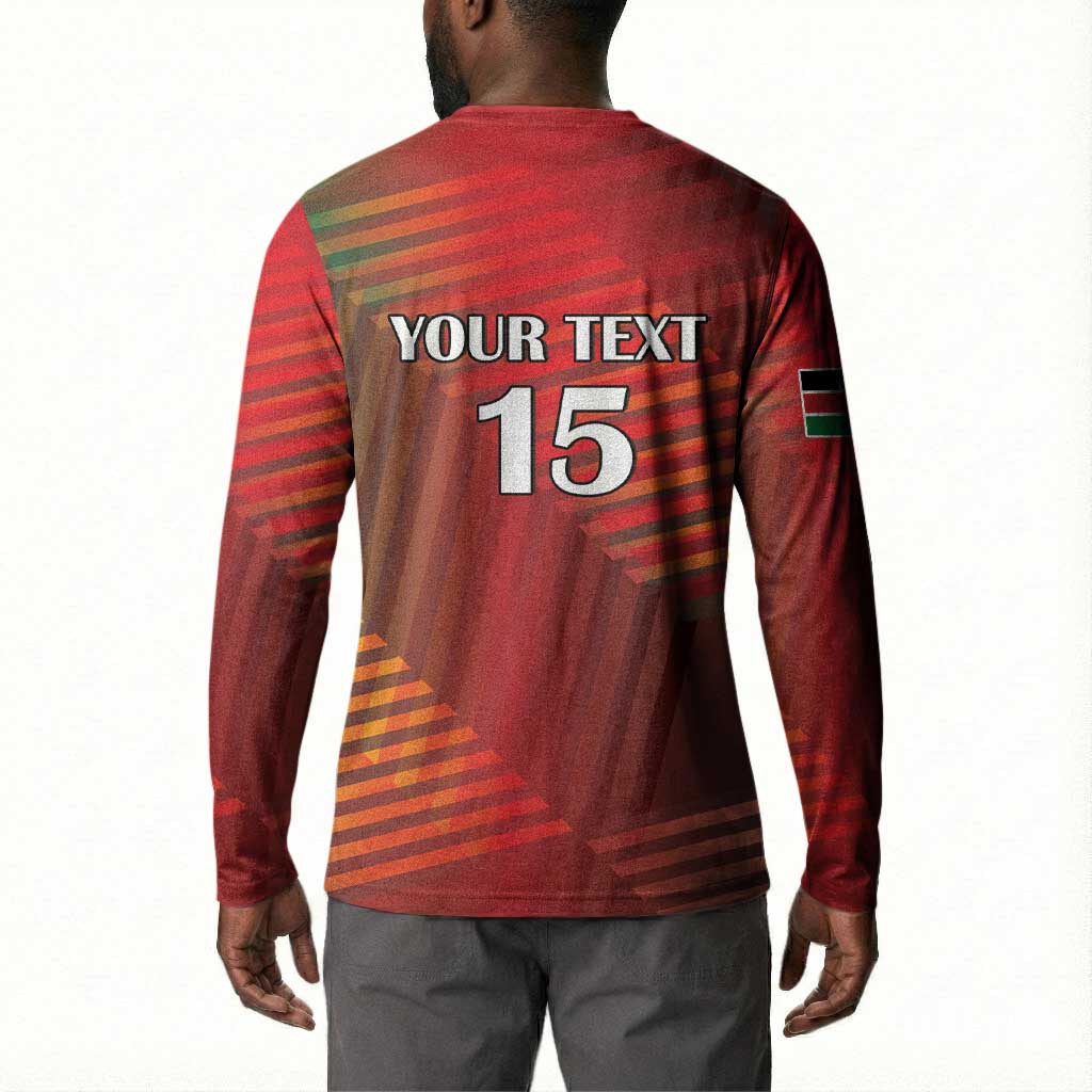 Custom Kenya Athletics Button Sweatshirt Run Faster