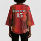 Custom Kenya Athletics Kimono Sleeve Blouse Run Faster