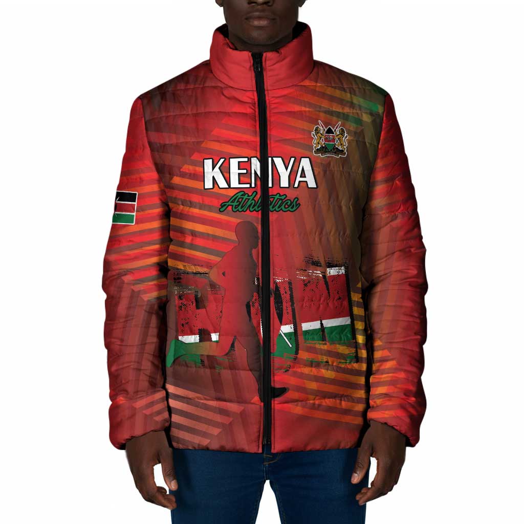 Custom Kenya Athletics Padded Jacket Run Faster