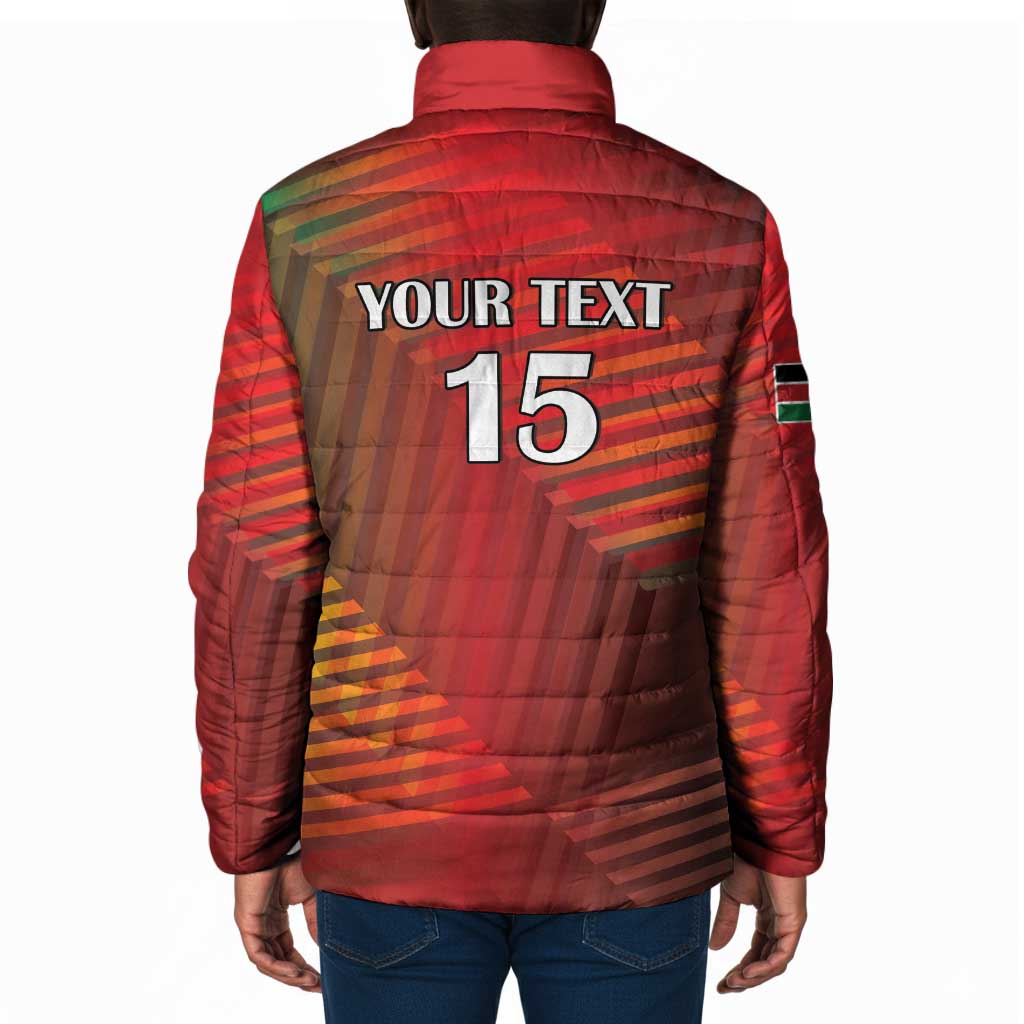 Custom Kenya Athletics Padded Jacket Run Faster