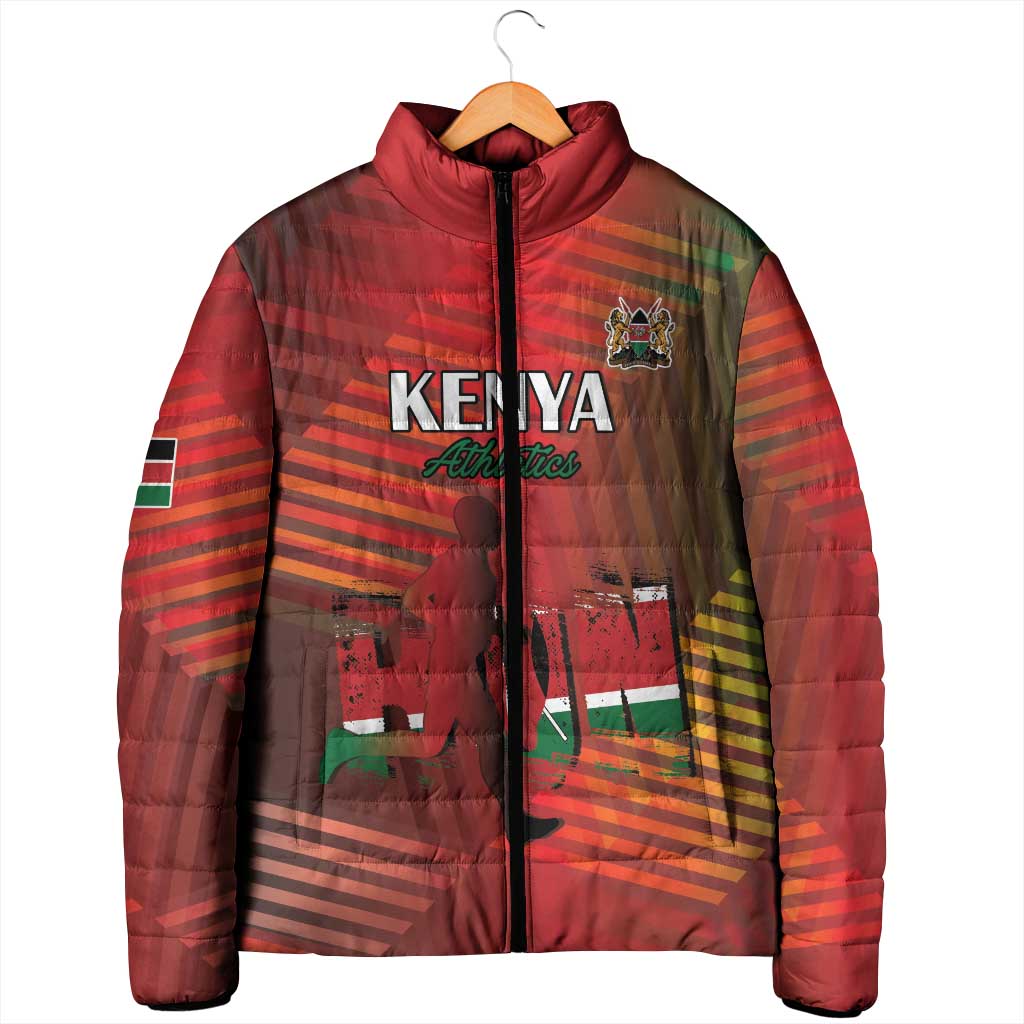 Custom Kenya Athletics Padded Jacket Run Faster