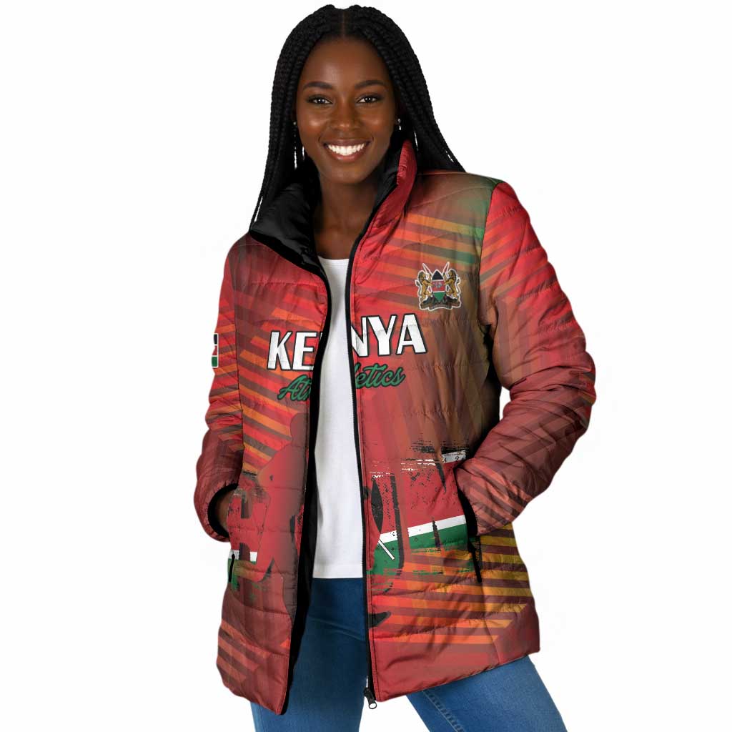 Custom Kenya Athletics Padded Jacket Run Faster