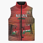 Custom Kenya Athletics Sleeveless Puffer Jacket Run Faster