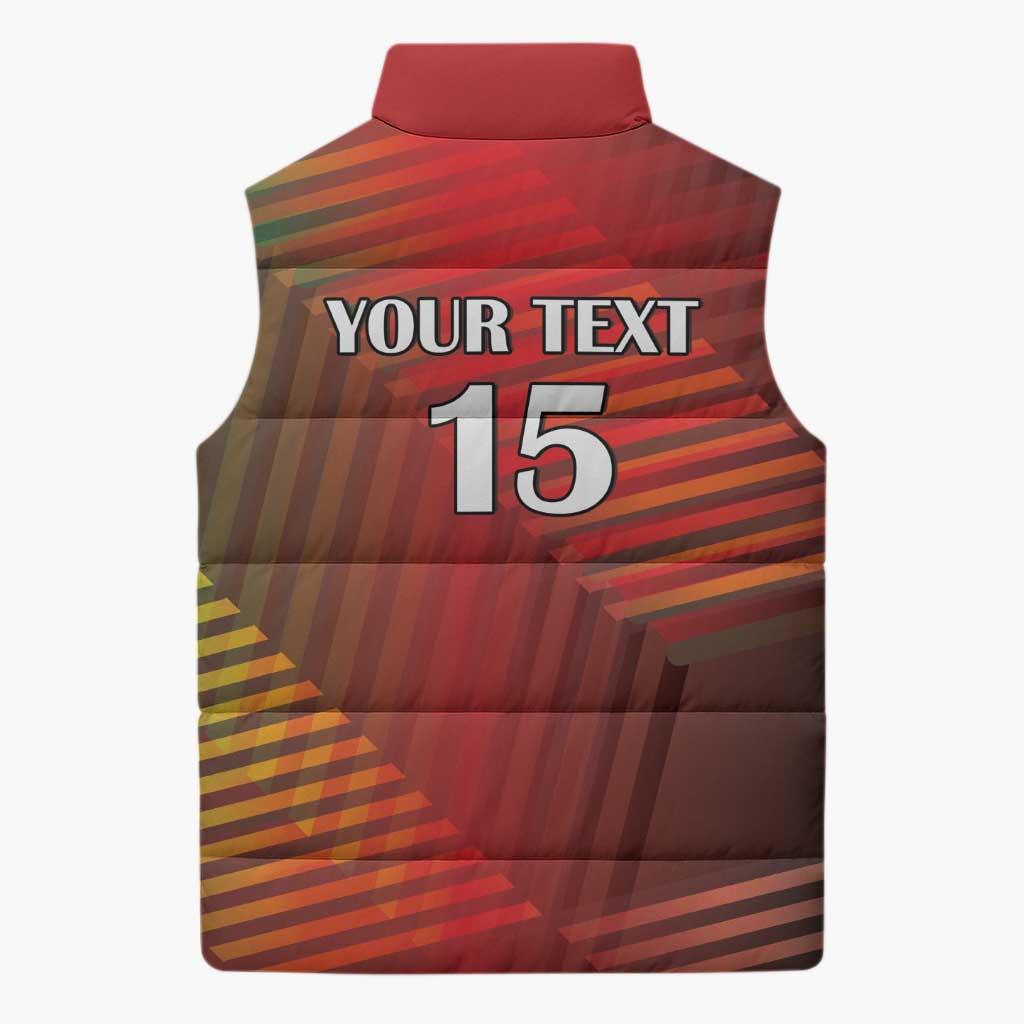 Custom Kenya Athletics Sleeveless Puffer Jacket Run Faster