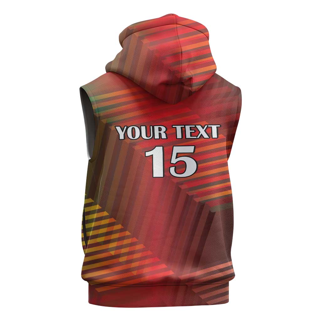 Kenya Athletics Sleeveless Zip Hoodie Go Champions Go - African Pride