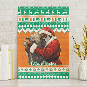 Afro Ivory Coast Christmas Canvas Wall Art Black Santa Afishapa - African Pattern