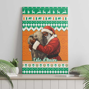 Afro Ivory Coast Christmas Canvas Wall Art Black Santa Afishapa - African Pattern