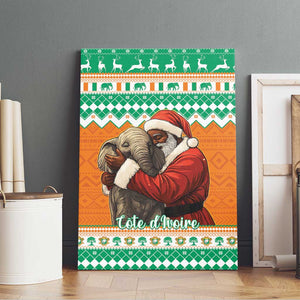 Afro Ivory Coast Christmas Canvas Wall Art Black Santa Afishapa - African Pattern