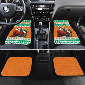 Afro Ivory Coast Christmas Car Mats Black Santa Afishapa - African Pattern