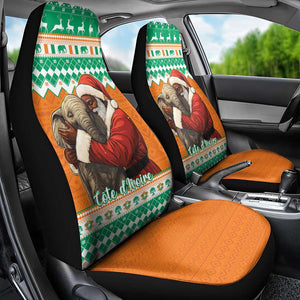 Afro Ivory Coast Christmas Car Seat Cover Black Santa Afishapa - African Pattern