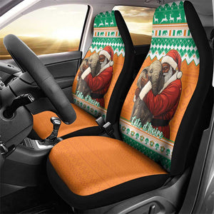 Afro Ivory Coast Christmas Car Seat Cover Black Santa Afishapa - African Pattern