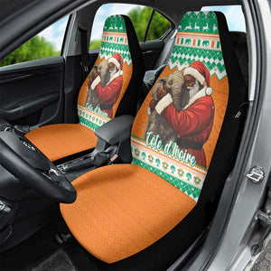 Afro Ivory Coast Christmas Car Seat Cover Black Santa Afishapa - African Pattern