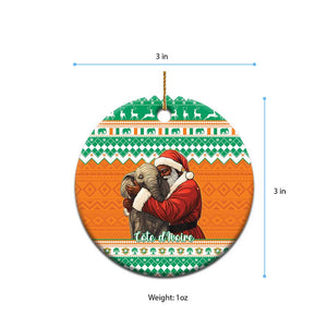 Afro Ivory Coast Christmas Ceramic Ornament Black Santa Afishapa African Pattern