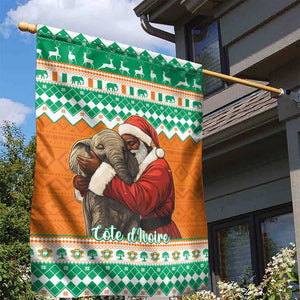 Afro Ivory Coast Christmas Garden Flag Black Santa Afishapa - African Pattern