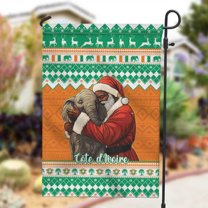 Afro Ivory Coast Christmas Garden Flag Black Santa Afishapa - African Pattern