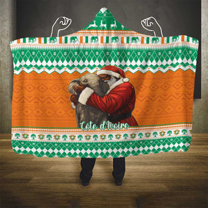 Afro Ivory Coast Christmas Hooded Blanket Black Santa Afishapa - African Pattern