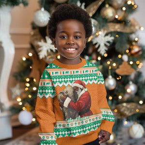 Afro Ivory Coast Christmas Kid Ugly Christmas Sweater Black Santa Afishapa African Pattern