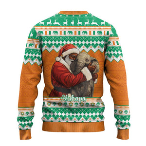 Afro Ivory Coast Christmas Ugly Christmas Sweater Black Santa Afishapa African Pattern