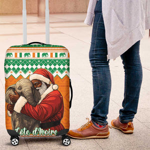 Afro Ivory Coast Christmas Luggage Cover Black Santa Afishapa - African Pattern