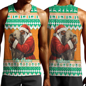 Afro Ivory Coast Christmas Men Tank Top Black Santa Afishapa - African Pattern