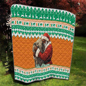 Afro Ivory Coast Christmas Quilt Black Santa Afishapa - African Pattern