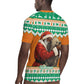 Afro Ivory Coast Christmas Rugby Jersey Black Santa Afishapa - African Pattern