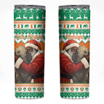 Afro Ivory Coast Christmas Skinny Tumbler Black Santa Afishapa - African Pattern