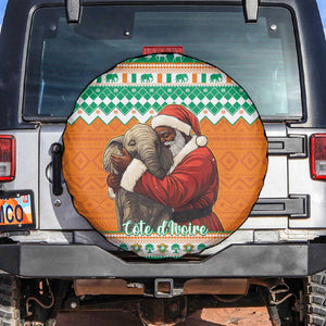 Afro Ivory Coast Christmas Spare Tire Cover Black Santa Afishapa - African Pattern