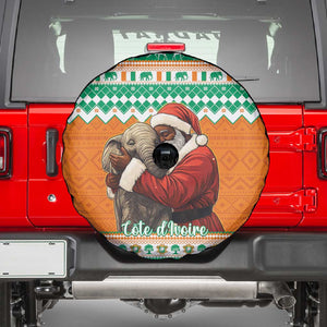 Afro Ivory Coast Christmas Spare Tire Cover Black Santa Afishapa - African Pattern