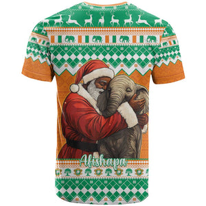 Afro Ivory Coast Christmas T shirt Black Santa Afishapa - African Pattern