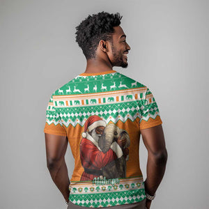 Afro Ivory Coast Christmas T shirt Black Santa Afishapa - African Pattern