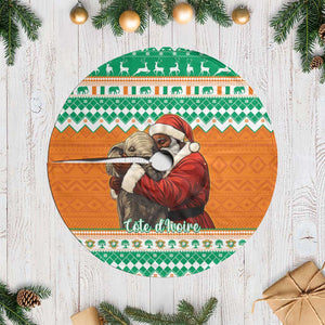 Afro Ivory Coast Christmas Tree Skirt Black Santa Afishapa African Pattern