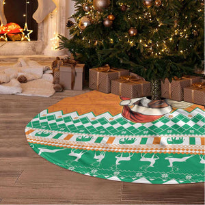 Afro Ivory Coast Christmas Tree Skirt Black Santa Afishapa African Pattern