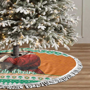 Afro Ivory Coast Christmas Tree Skirt Black Santa Afishapa African Pattern