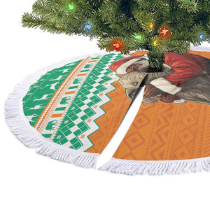 Afro Ivory Coast Christmas Tree Skirt Black Santa Afishapa African Pattern