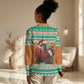 Afro Ivory Coast Christmas Women Casual Shirt Black Santa Afishapa - African Pattern LT15