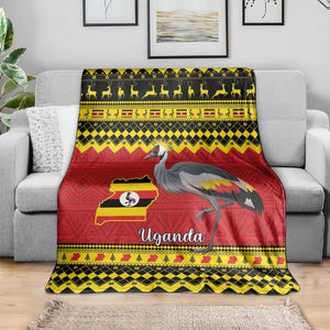 Afro Uganda Christmas Blanket Grey Crowned Crane Sekukkulu Ennugi