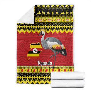 Afro Uganda Christmas Blanket Grey Crowned Crane Sekukkulu Ennugi