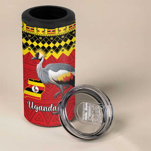 Afro Uganda Christmas 4 in 1 Can Cooler Tumbler Grey Crowned Crane Sekukkulu Ennugi