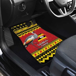 Afro Uganda Christmas Car Mats Grey Crowned Crane Sekukkulu Ennugi