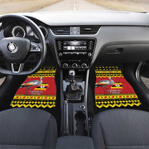 Afro Uganda Christmas Car Mats Grey Crowned Crane Sekukkulu Ennugi