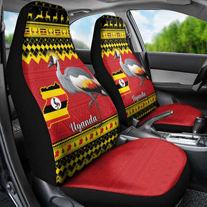 Afro Uganda Christmas Car Seat Cover Grey Crowned Crane Sekukkulu Ennugi