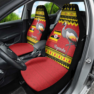 Afro Uganda Christmas Car Seat Cover Grey Crowned Crane Sekukkulu Ennugi