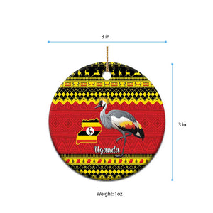 Afro Uganda Christmas Ceramic Ornament Grey Crowned Crane Sekukkulu Ennugi